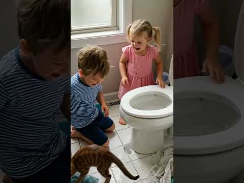 Kids - cat bath -